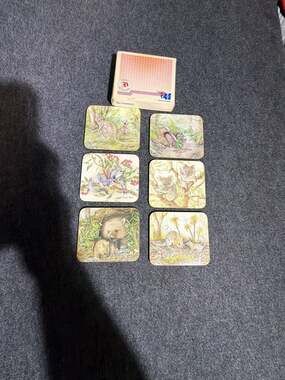 Set of 6 Vintage Dynasty Australia Wildlife Coasters